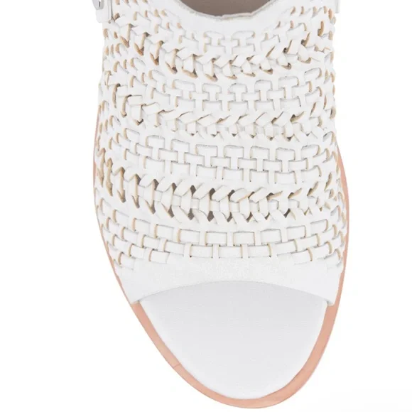 Rag & Bone Wyatt Mid Heel sandal Ivory Woven 8 - Picture 2 of 9